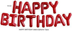 Red Happy Birthday Balloons