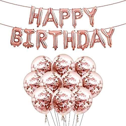 Rose Gold Birthday Decoration Kit – 24 Pcs