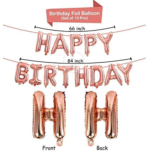 Rose Gold Birthday Decoration Kit – 24 Pcs