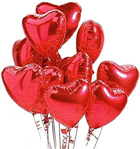 Red Heart Party Balloons – 20pcs