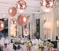 18 Pcs Rose Gold Confetti Balloons Set
