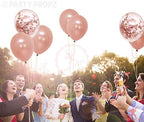 18 Pcs Rose Gold Confetti Balloons Set