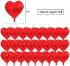 Red Heart Foil Balloons – Pack of 25