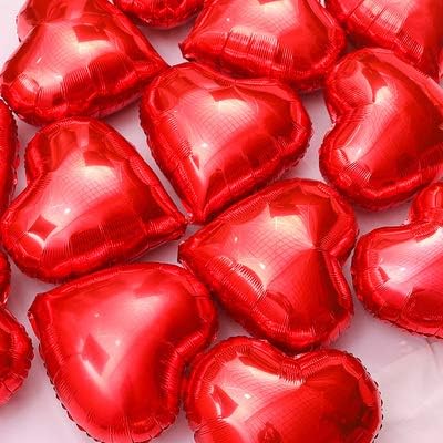 Red Heart Foil Balloons Party Pack-25pcs