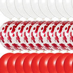 Red White Confetti Balloons – 40pcs