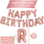Rose Gold Birthday Balloons – Large
