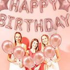 Rose Gold Birthday Balloons – Large