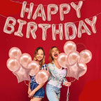 Rose Gold Birthday Balloons – Large