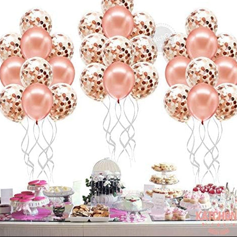 Rose Gold Metallic Balloons –30pcs