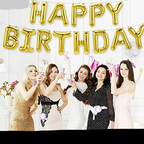 Large Gold Happy Birthday Letters–16