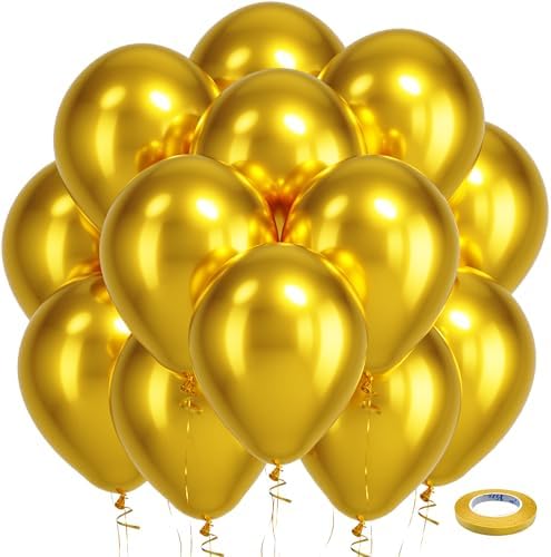 Gold Party Balloons – 100pcs