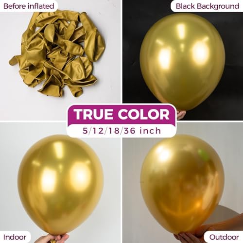 Gold Party Balloons – 100pcs