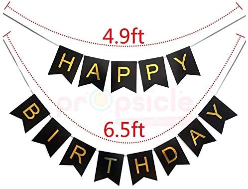 Gold Foil Curtains & Black Banner – 3 Pack