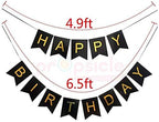 Gold Foil Curtains & Black Banner – 3 Pack