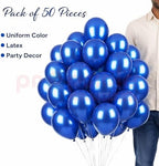 Blue Theme Metallic Balloons 50pcs