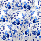 Blue Confetti Balloons – 24 Pcs
