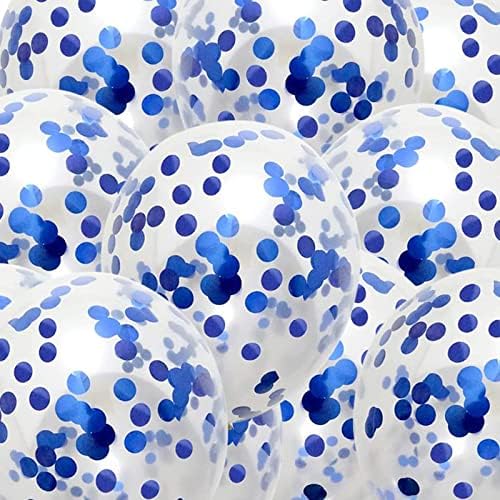 Blue Confetti Balloons – 24 Pcs