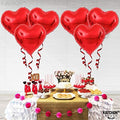 Red Heart Foil Balloons Set – 6pcs