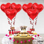 Red Heart Foil Balloons Set – 6pcs