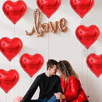 Red Heart Balloons Pack – 12 Pcs