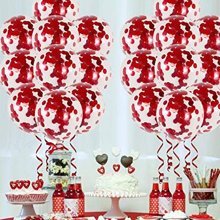 Red Confetti Balloons – 30pcs