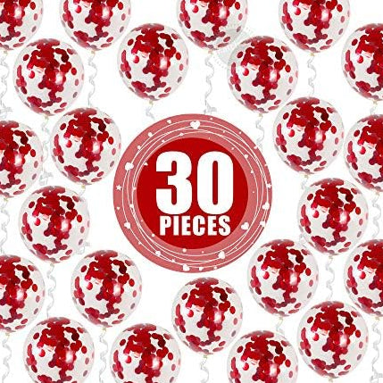 Red Confetti Balloons – 30pcs