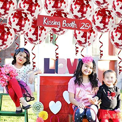 Red Confetti Balloons – 30pcs