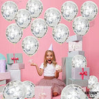 Silver Confetti Balloons – 12 Inch, 30 Pcs Party Pack
