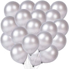 Silver Latex Balloons – 30 Pcs