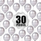 Silver Latex Balloons – 30 Pcs
