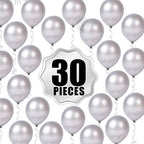 Silver Latex Balloons for Party – 30pcs