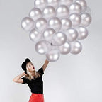 Silver Latex Balloons – 30 Pcs