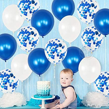 Navy Blue & White Balloon Decoration Set