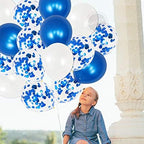 Navy Blue & White Balloon Decoration Set
