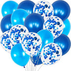 Blue Balloon Set with Confetti – 30pcs