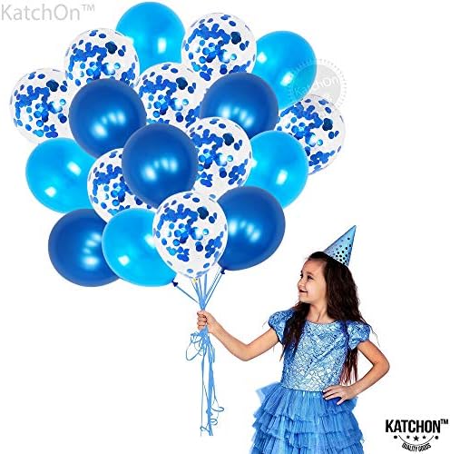 Blue Balloon Set with Confetti – 30pcs