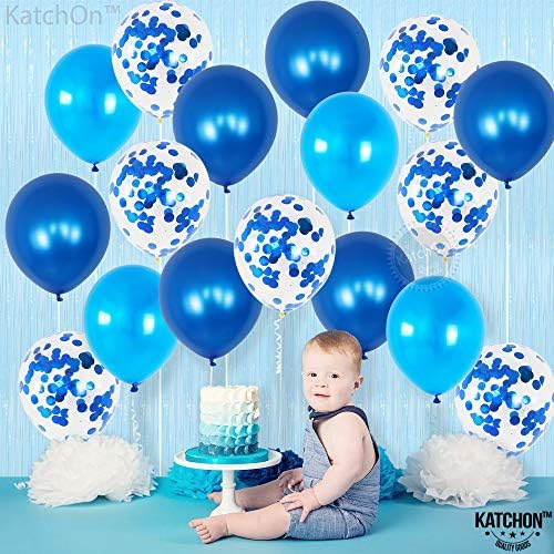 Blue Balloon Set with Confetti – 30pcs