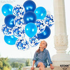 Blue Balloon Set with Confetti – 30pcs