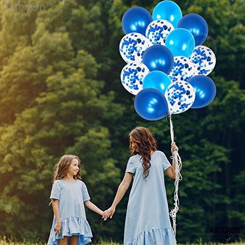 Blue Balloon Set with Confetti – 30pcs