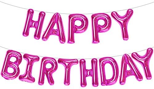 Pink Happy Birthday Balloons -16 Inch