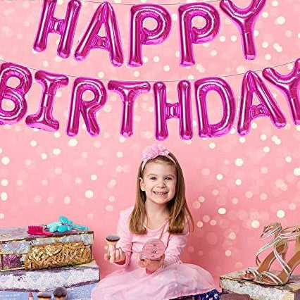 Pink Happy Birthday Balloons -16 Inch