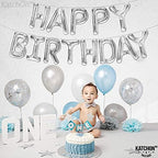 Silver Birthday Balloon Banner–16
