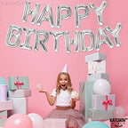 Silver Birthday Balloon Banner–16