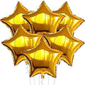 Gold Star Foil Balloons –1 8” 6pcs