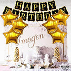 Gold Star Foil Balloons –1 8” 6pcs