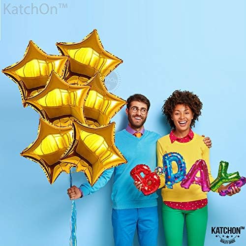 Gold Star Foil Balloons –1 8” 6pcs