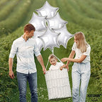 Silver Star Foil Balloons – 18” 6pcs
