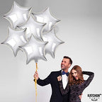 Silver Star Foil Balloons – 18” 6pcs