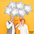 Silver Star Foil Balloons – 18” 6pcs