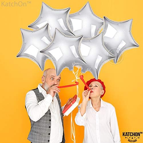 Silver Star Foil Balloons – 18” 6pcs